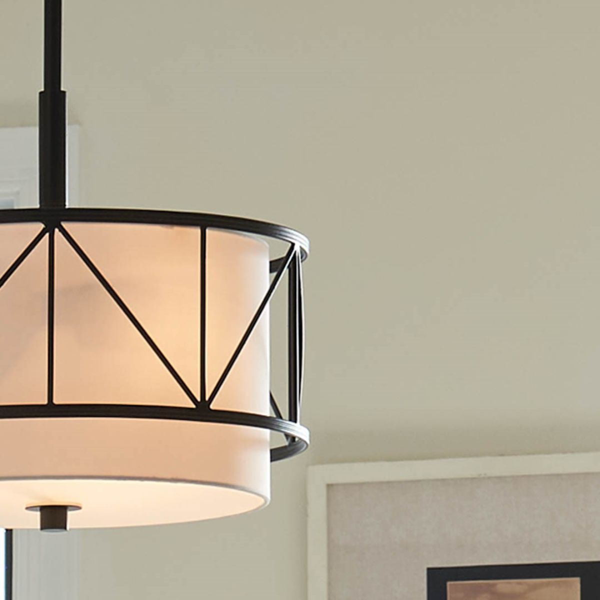 Birkleigh 14 in. 3 Lights Convertible Pendant/Semi Flush Mount Light Black finish - Bees Lighting