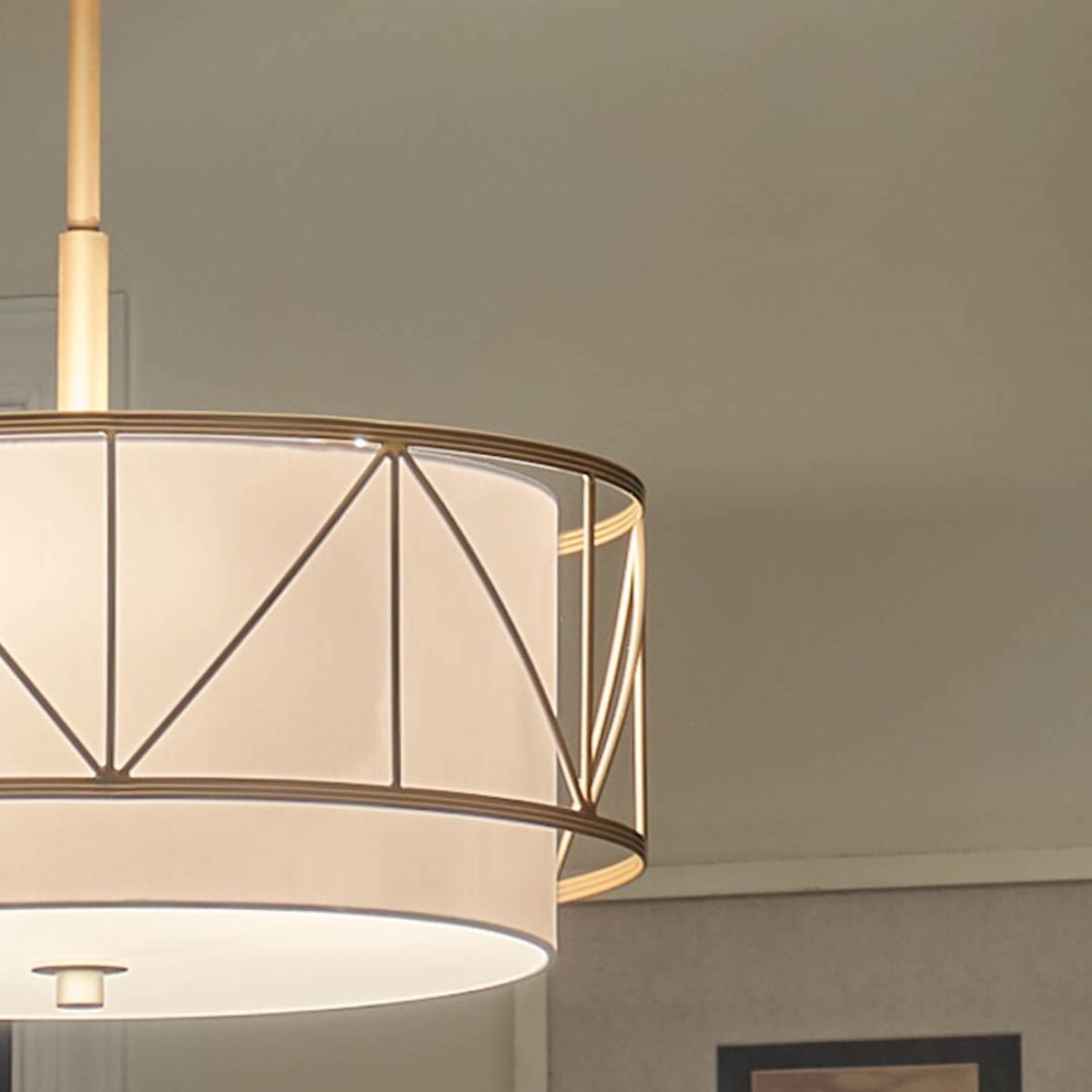 Birkleigh 18 in. 3 Lights Convertible Pendant/Semi Flush Mount Light Gold finish - Bees Lighting