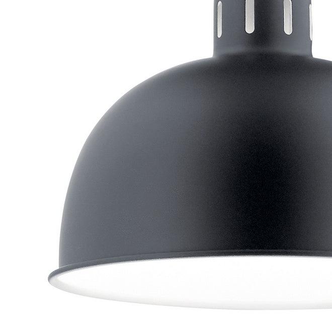 Zailey 11 in. Dome Pendant Light Black Finish - Bees Lighting