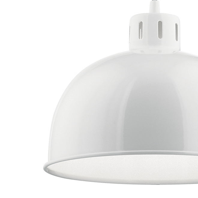 Zailey 11 in. Dome Pendant Light White Finish - Bees Lighting