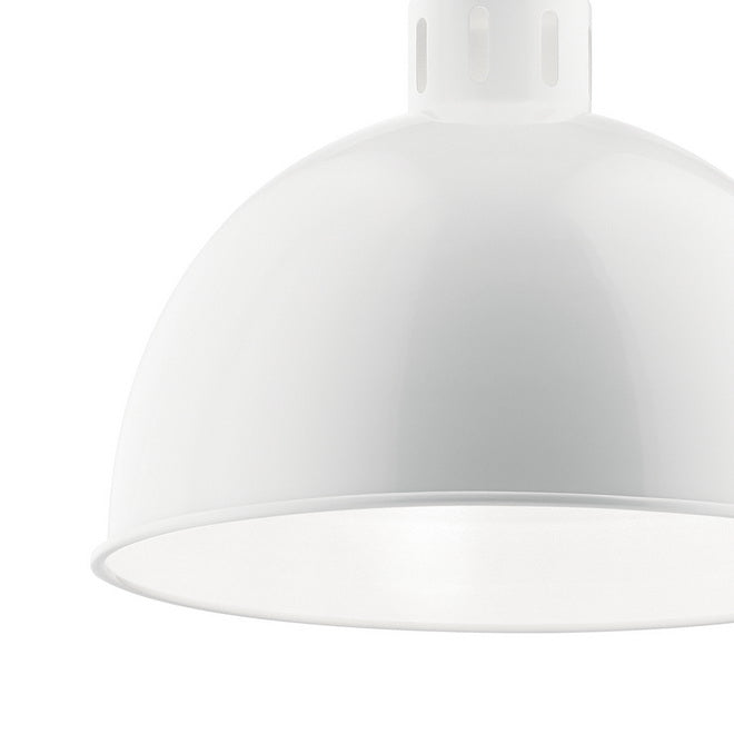 Zailey 16 in. Dome Pendant Light White Finish - Bees Lighting