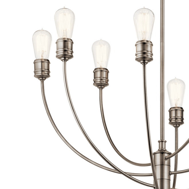 Hatton 30 In. 8 Lights Chandelier Silver Finish - Bees Lighting
