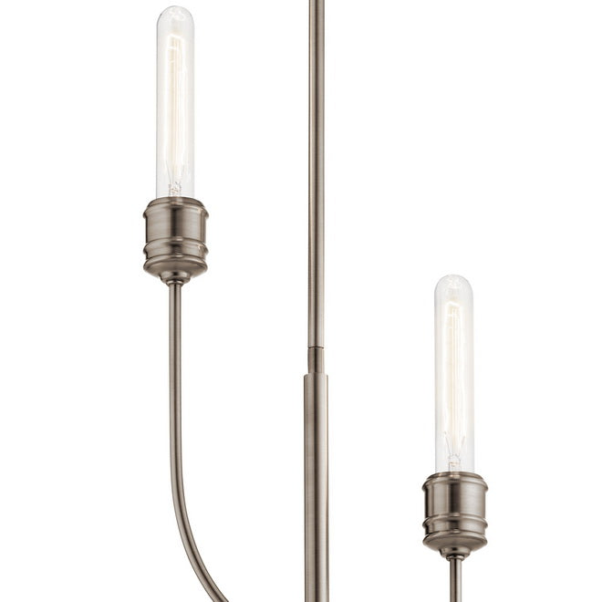 Hatton 10 In. 2 Lights Pendant Light Silver Finish - Bees Lighting