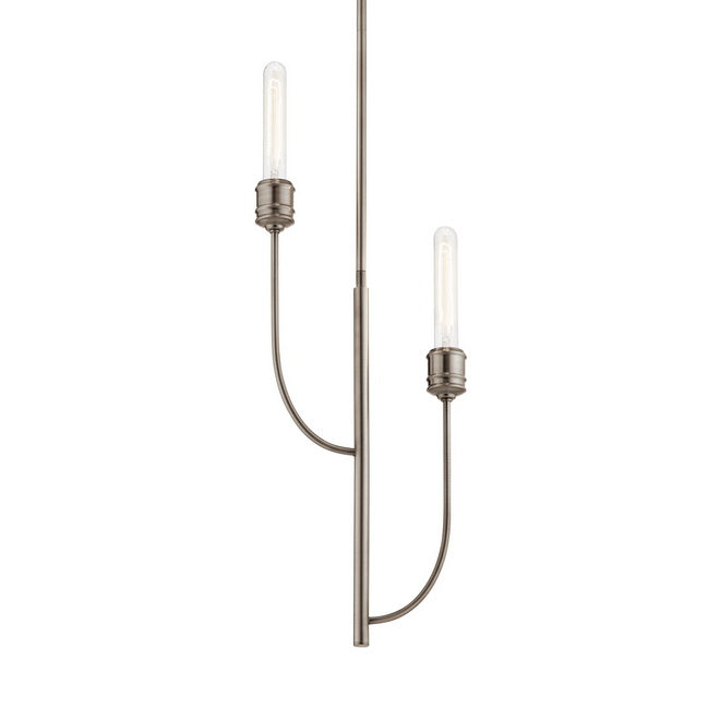 Hatton 10 In. 2 Lights Pendant Light Silver Finish - Bees Lighting