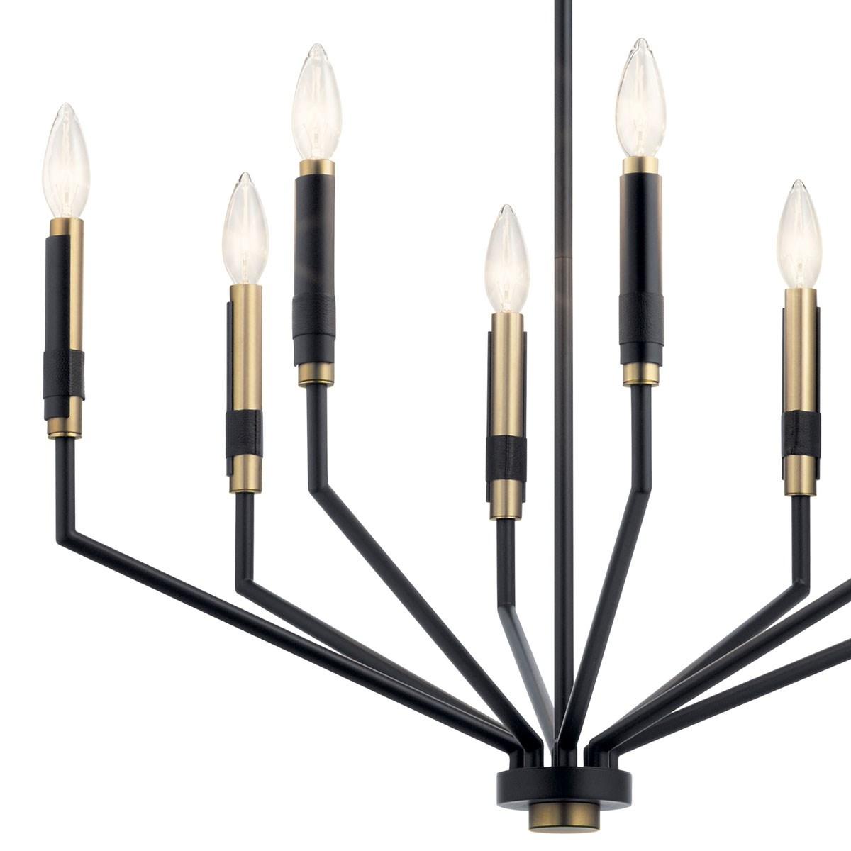 Armand 26 in. 8 Lights Chandelier Black Finish - Bees Lighting
