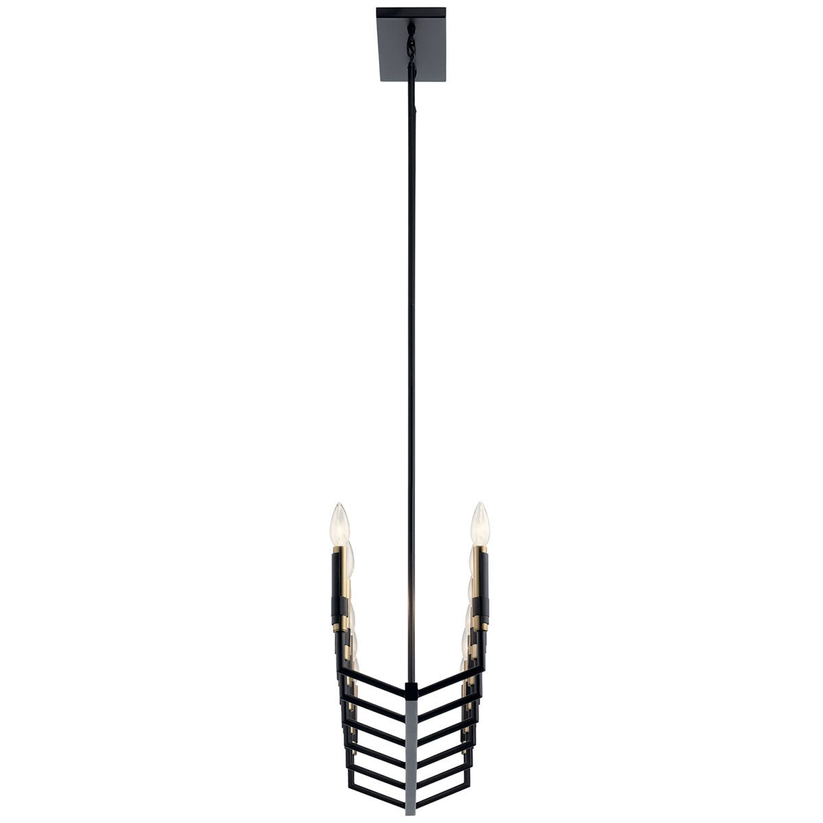 Armand 42 in. 12 Lights Chandelier Black Finish - Bees Lighting