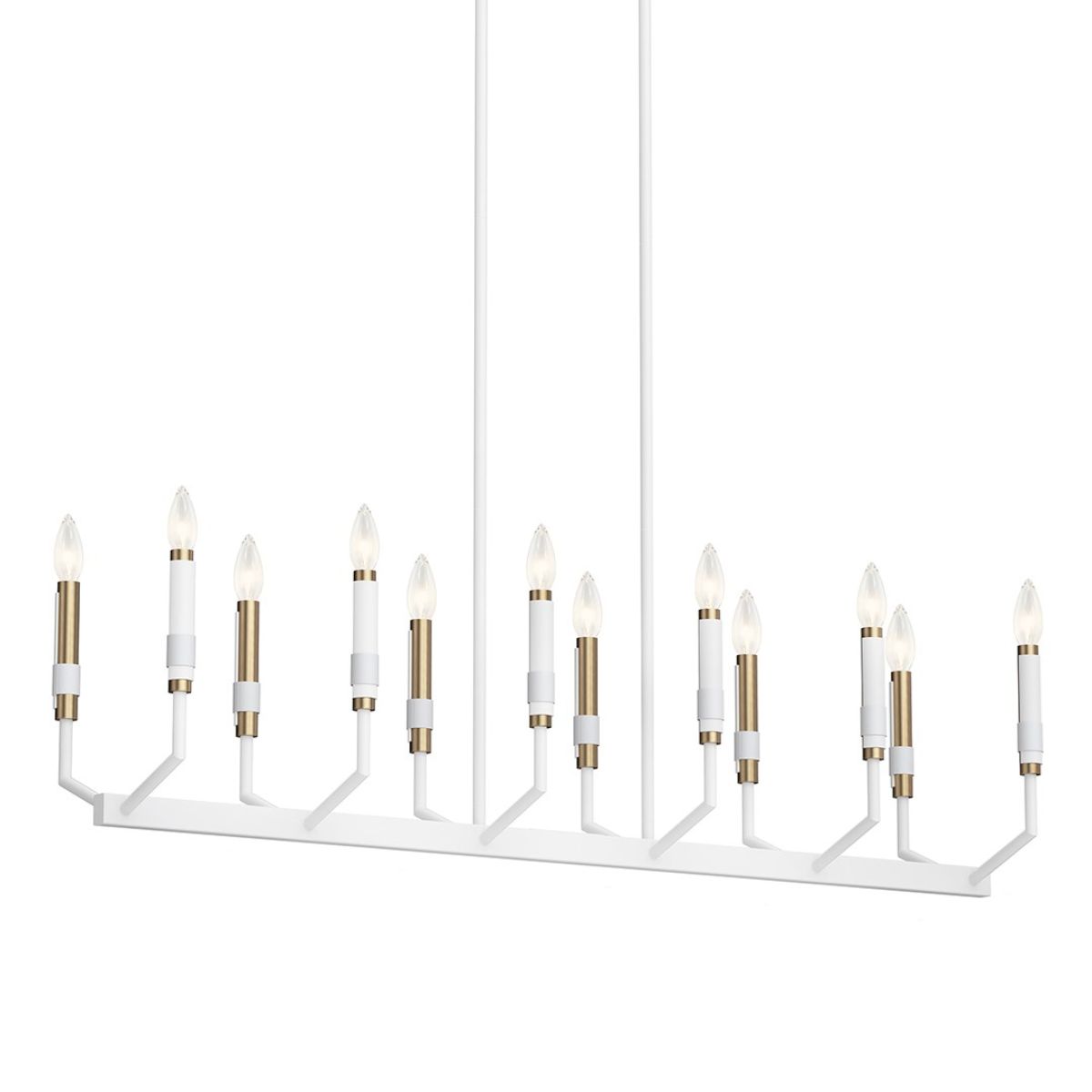 Armand 42 in. 12 Lights Chandelier White finish - Bees Lighting