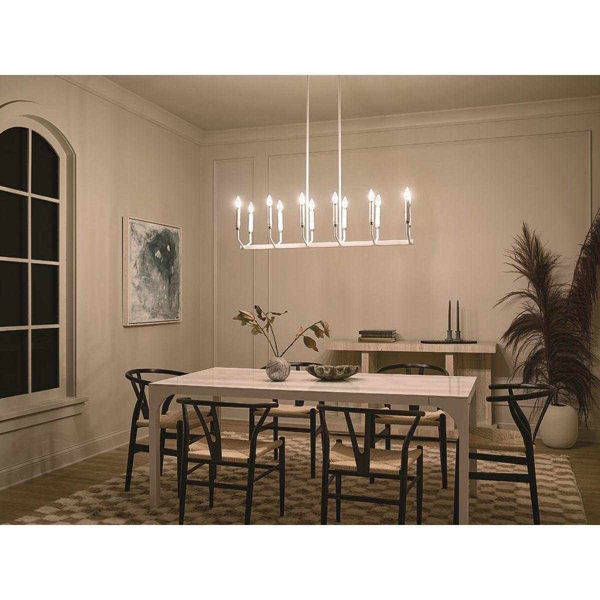 Armand 42 in. 12 Lights Chandelier White finish - Bees Lighting