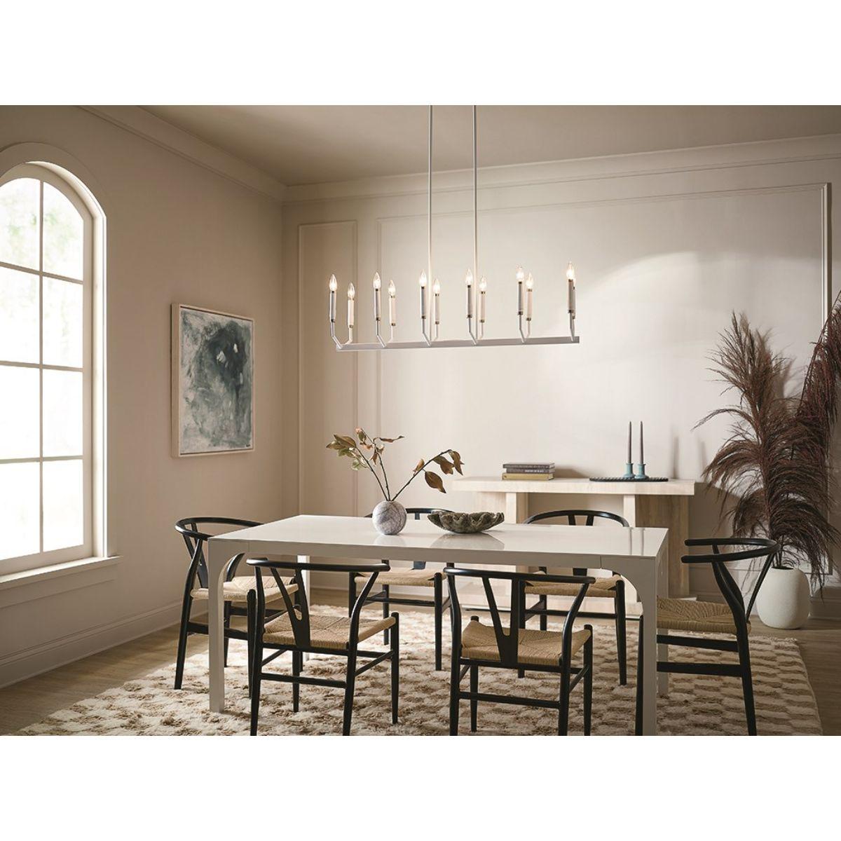 Armand 42 in. 12 Lights Chandelier White finish - Bees Lighting