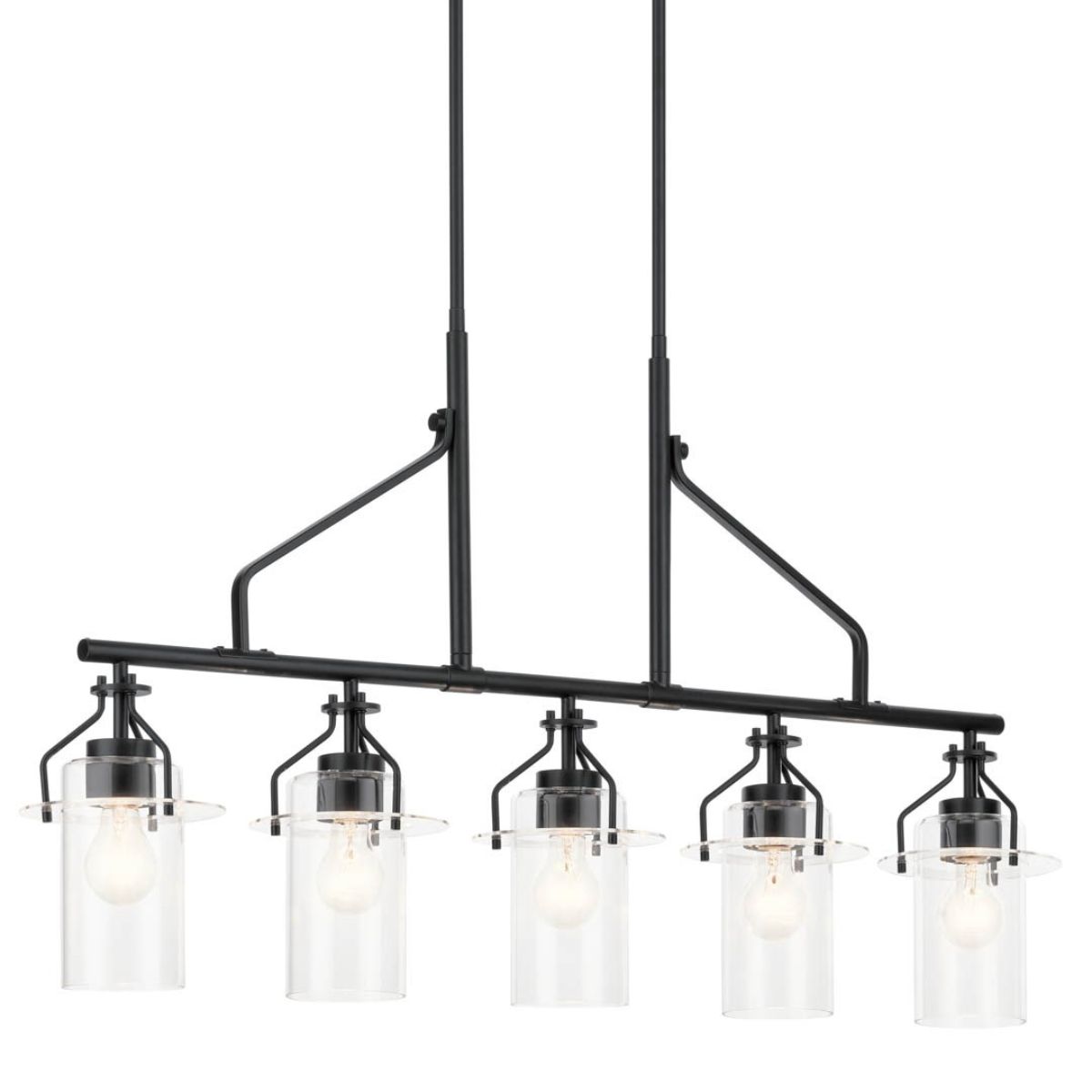 Everett 42 in. 5 Lights Chandelier Black finish - Bees Lighting
