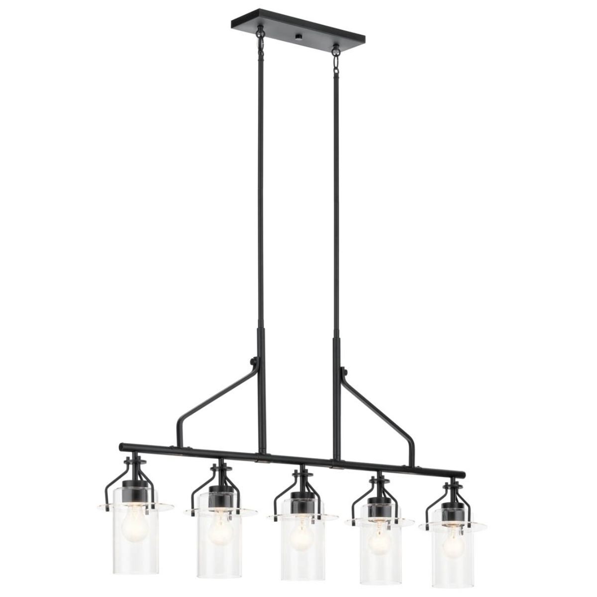 Everett 42 in. 5 Lights Chandelier Black finish - Bees Lighting