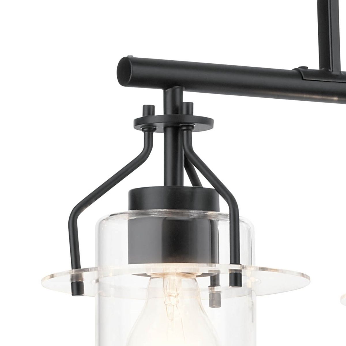 Everett 42 in. 5 Lights Linear Chandelier Black finish - Bees Lighting