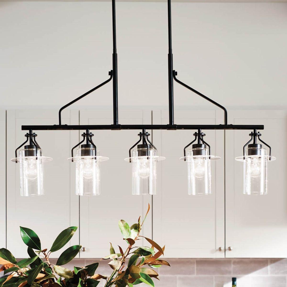Everett 42 in. 5 Lights Chandelier Black finish - Bees Lighting