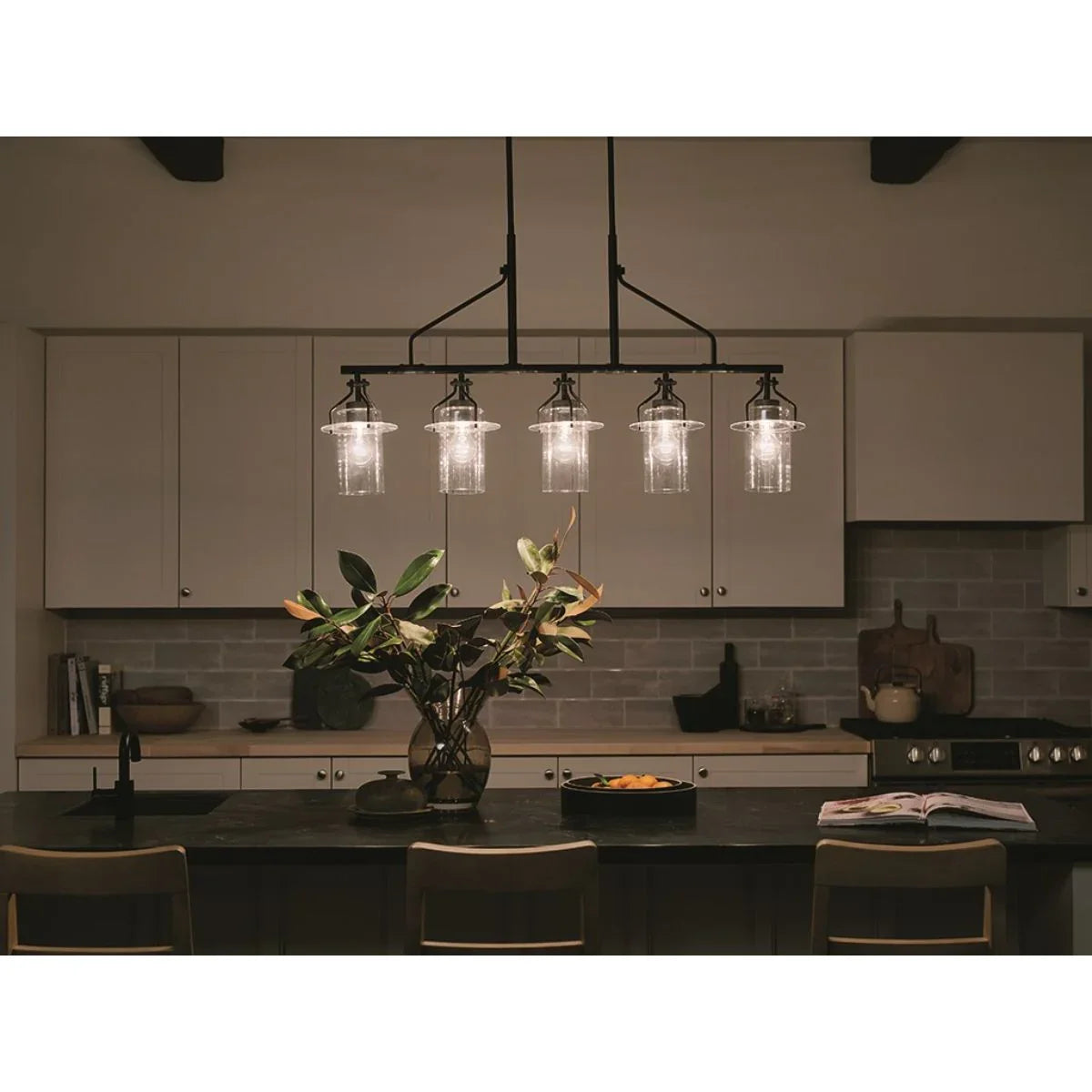 Everett 42" 5 Lights Linear Chandelier - Bees Lighting