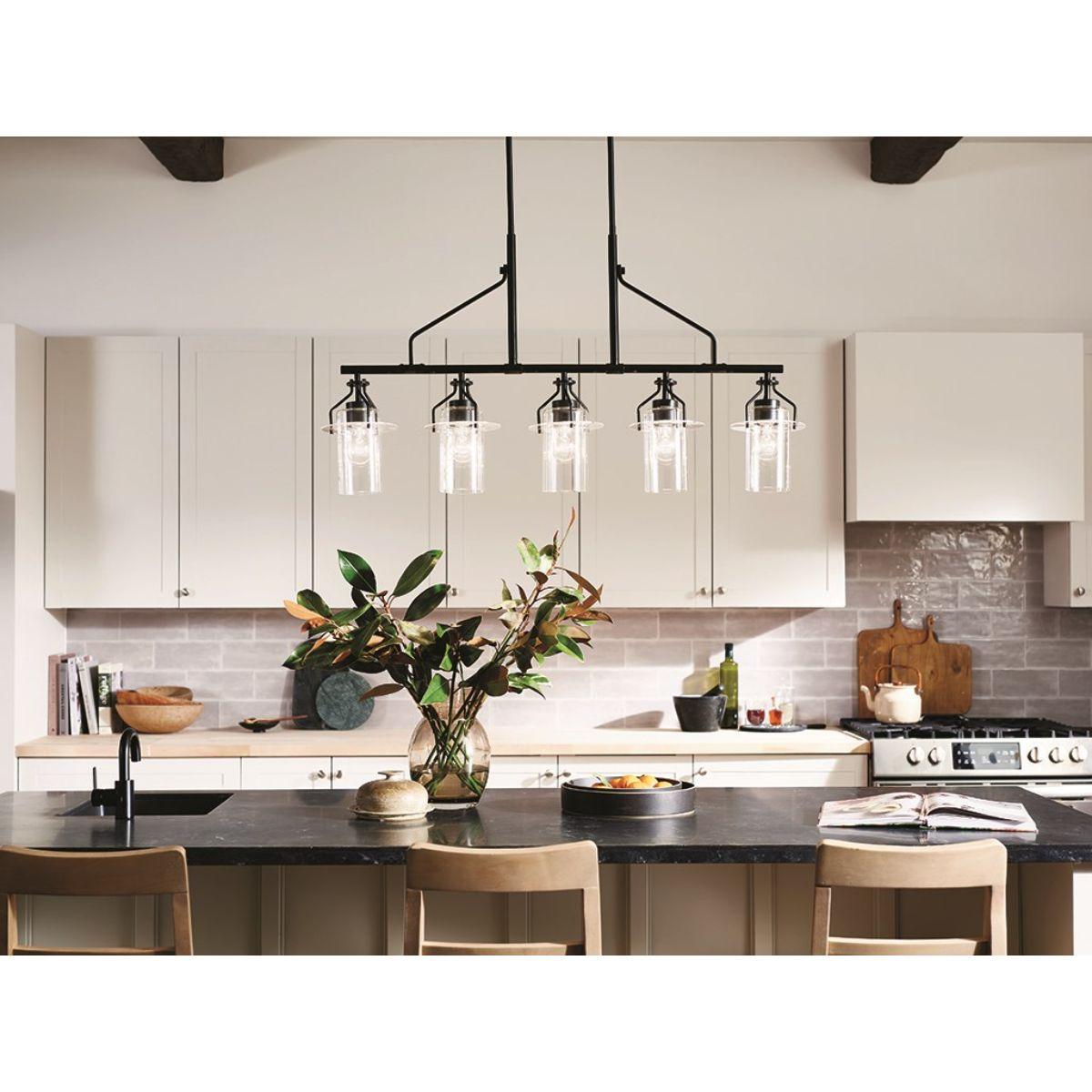 Everett 42 in. 5 Lights Chandelier Black finish - Bees Lighting