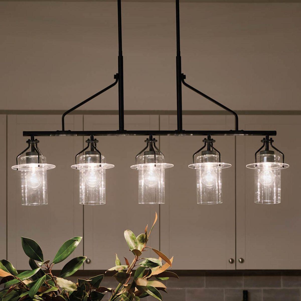 Everett 42 in. 5 Lights Chandelier Black finish - Bees Lighting