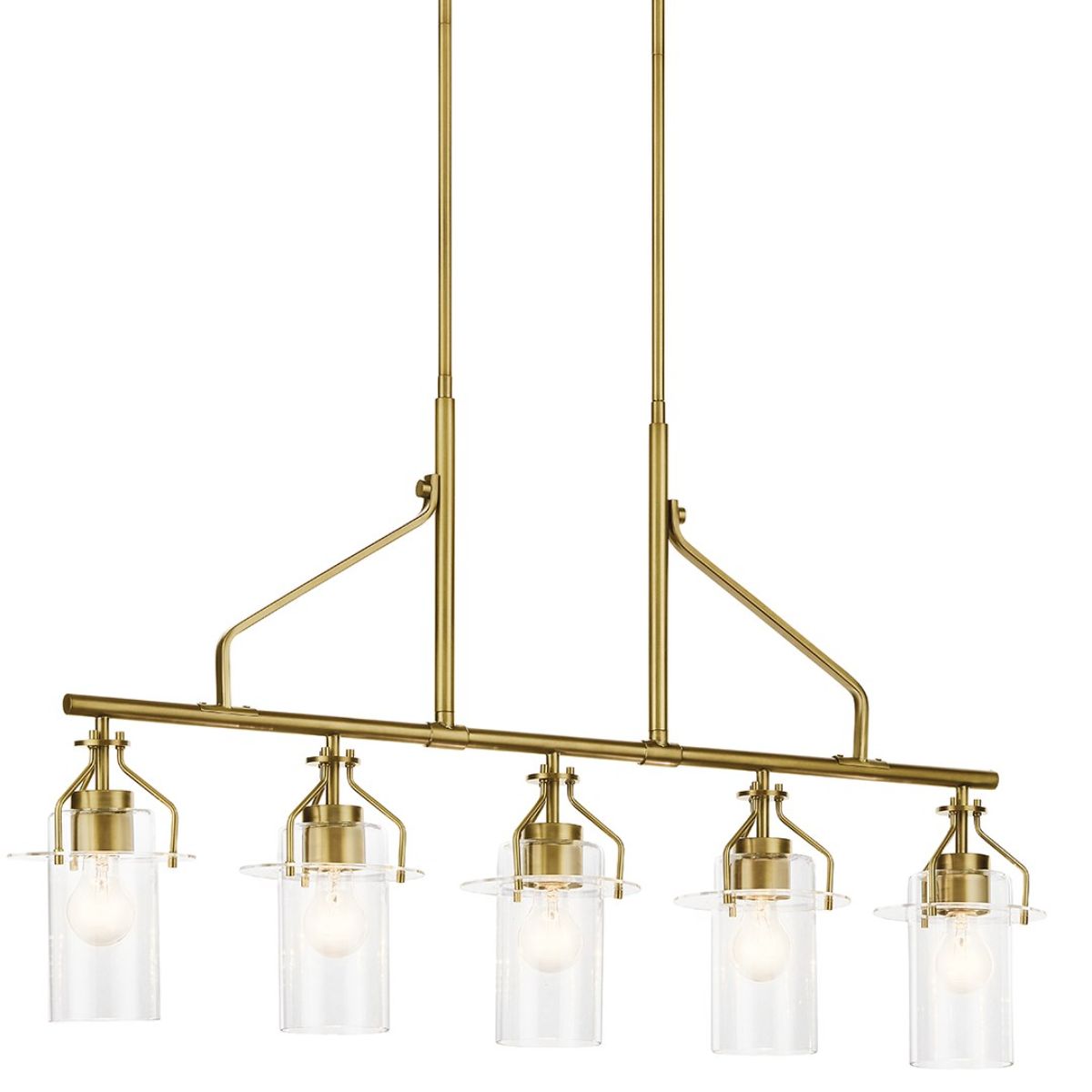 Everett 42 in. 5 Lights Chandelier Brushed Brass finish - Bees Lighting