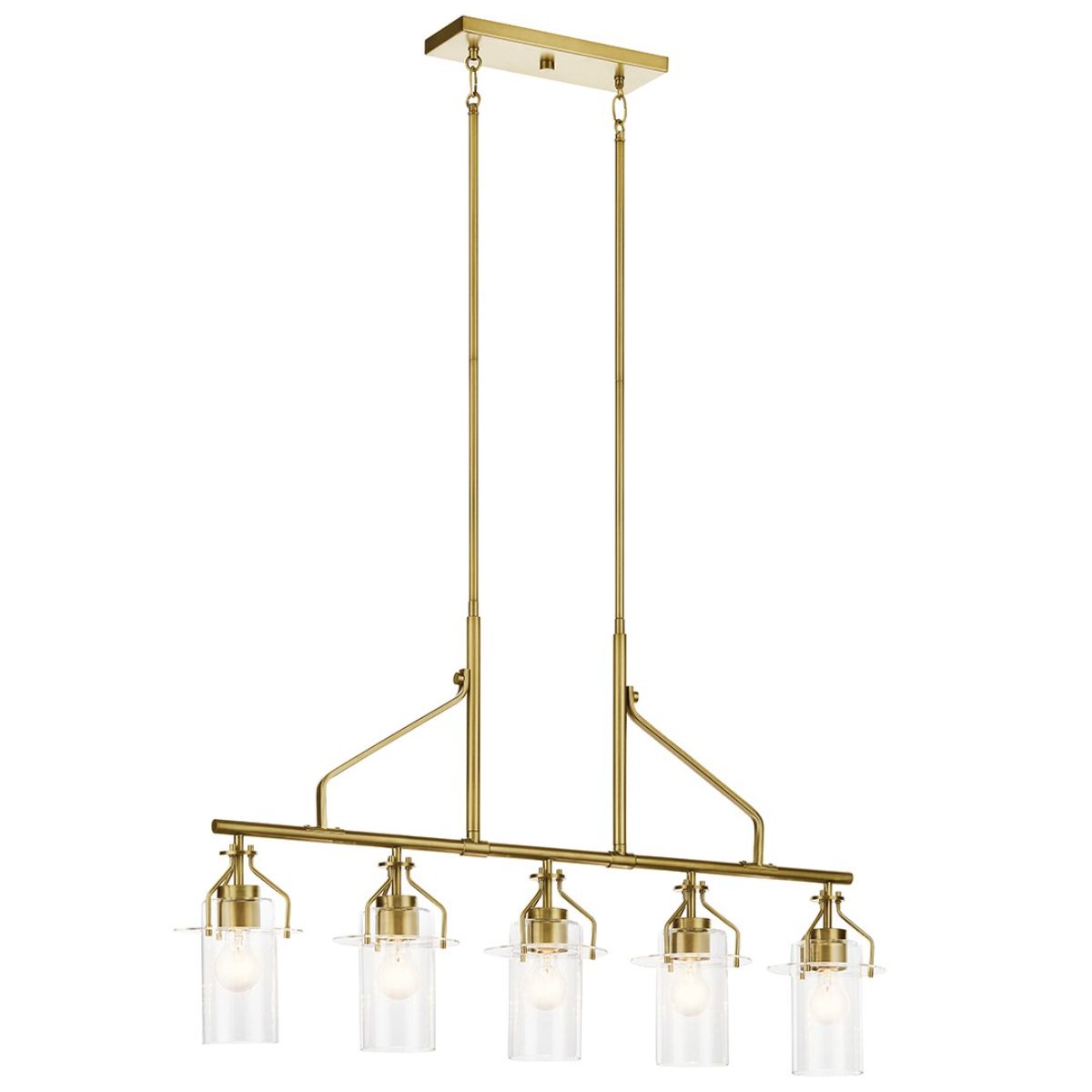 Everett 42 in. 5 Lights Chandelier Brushed Brass finish - Bees Lighting