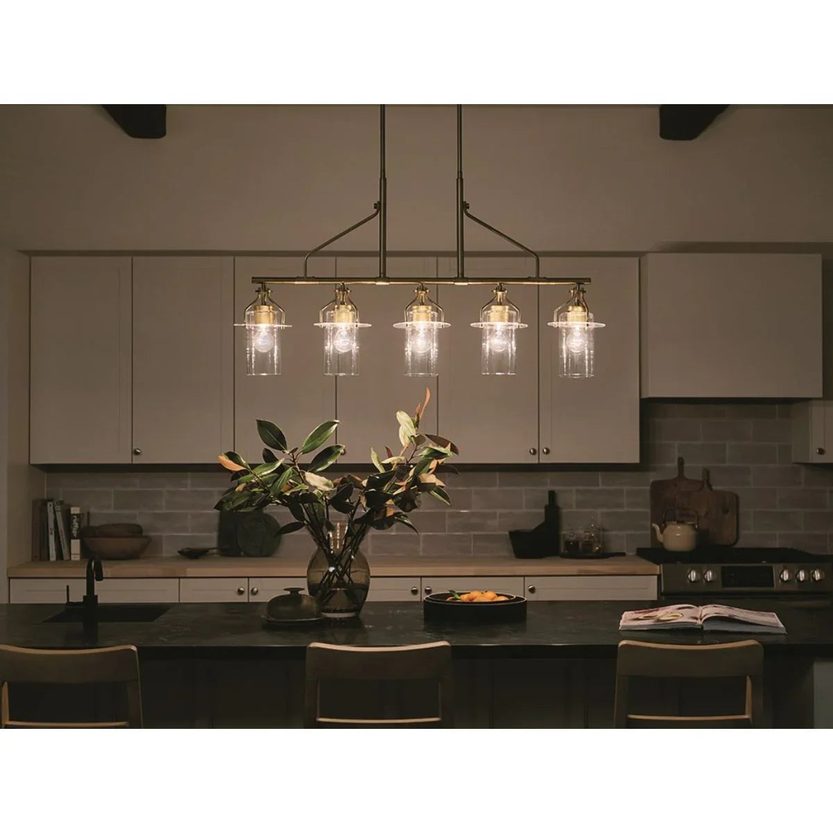 Everett 42" 5 Lights Linear Chandelier - Bees Lighting