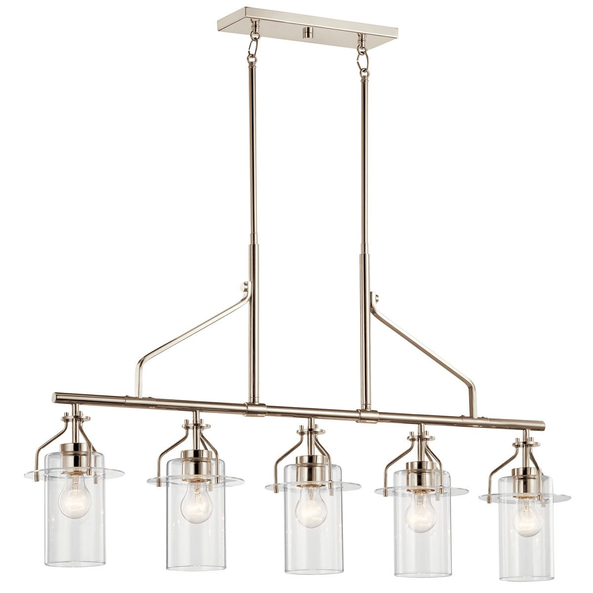 Everett 42 in. 5 Lights Chandelier Nickel Finish - Bees Lighting