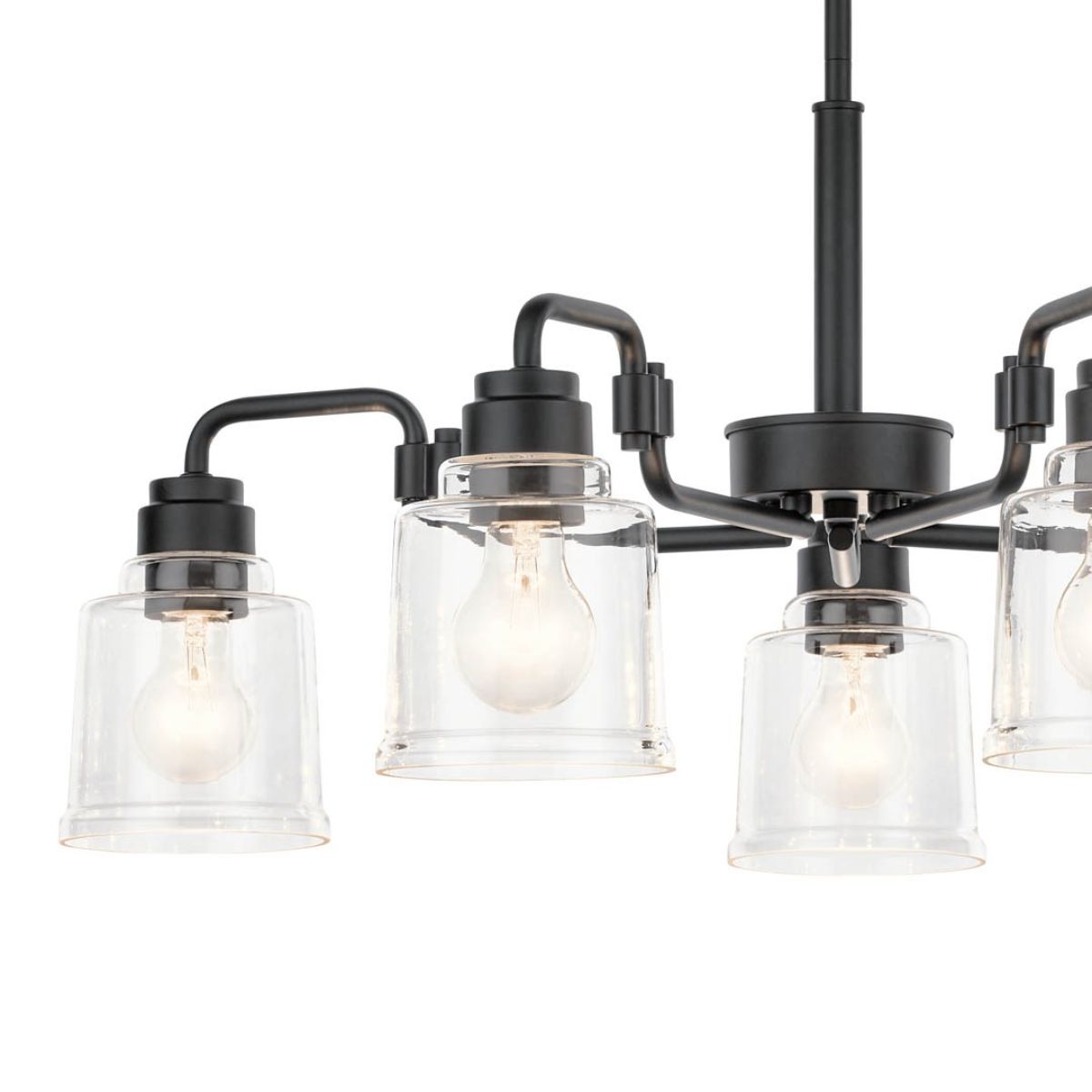 Aivian 30 in. 5 Lights Chandelier Black finish - Bees Lighting