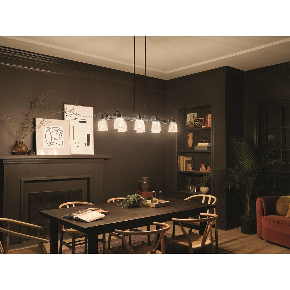 Aivian 42 in. 8 Lights Chandelier Black finish - Bees Lighting