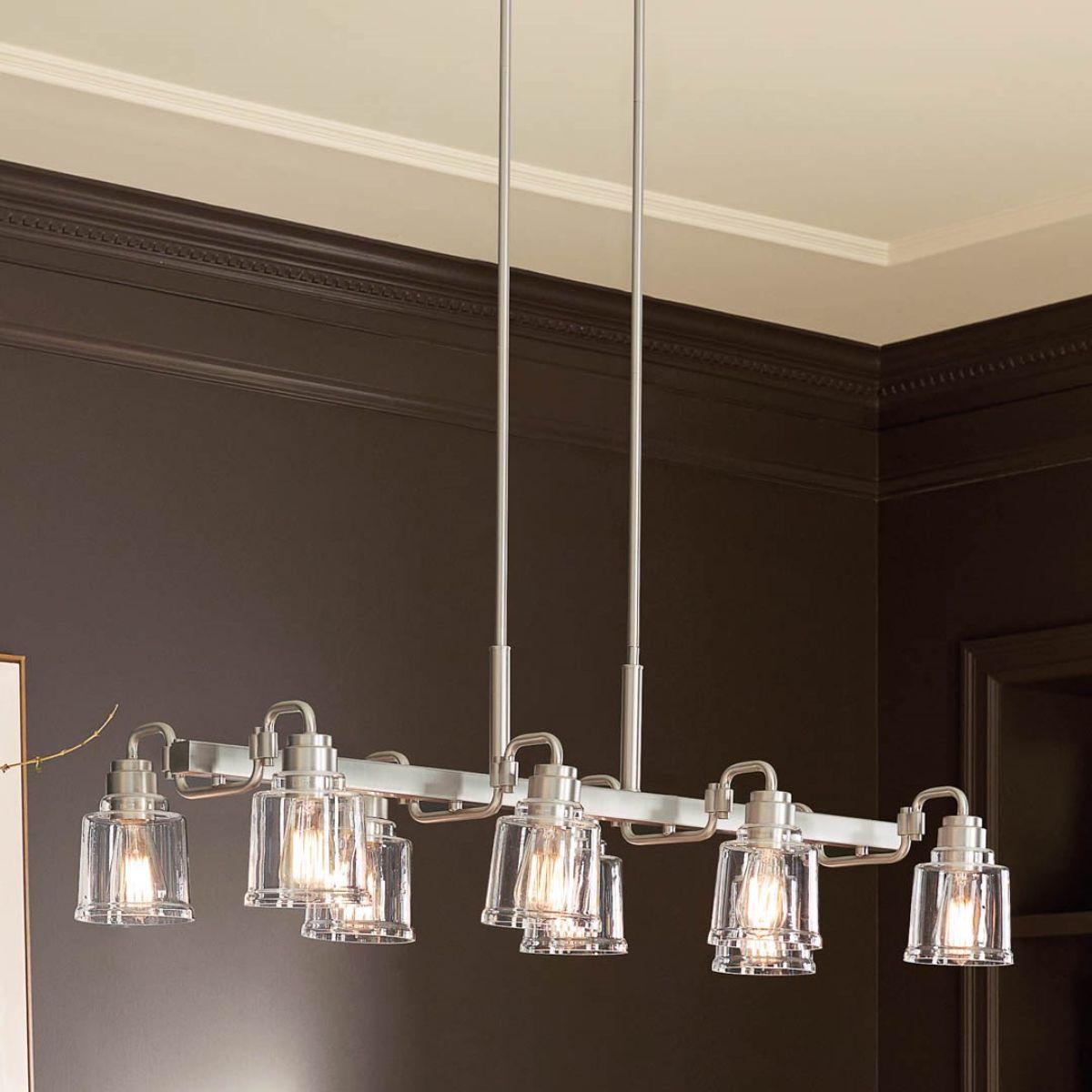 Aivian 42 in. 8 Lights Chandelier Nickel finish - Bees Lighting
