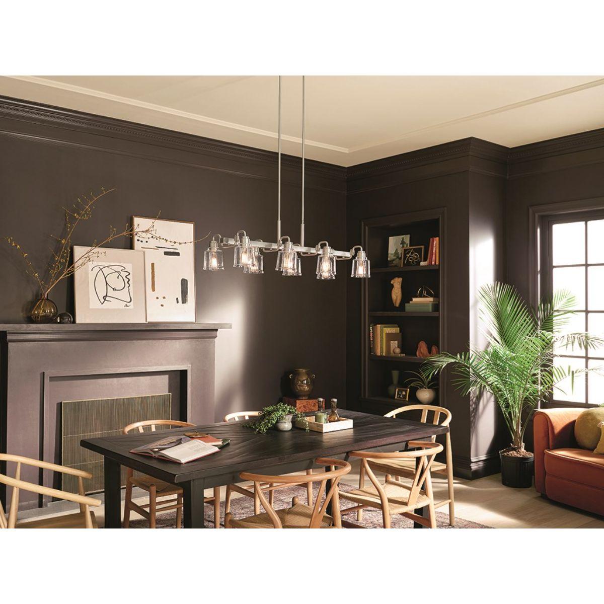Aivian 42 in. 8 Lights Chandelier Nickel finish - Bees Lighting