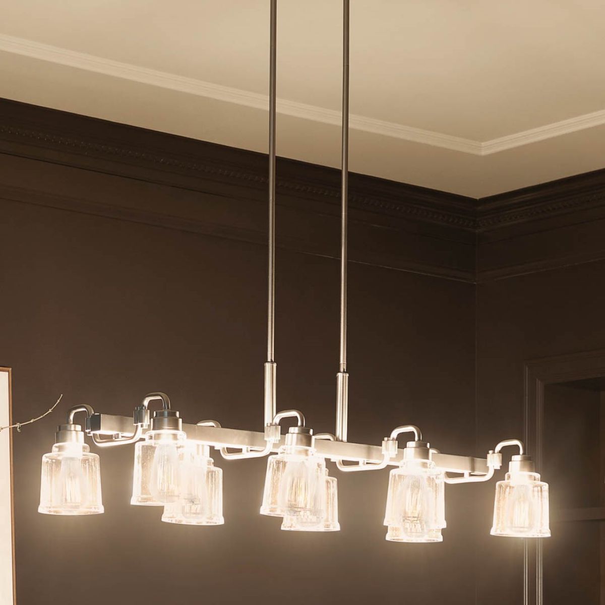 Aivian 42 in. 8 Lights Chandelier Nickel finish - Bees Lighting