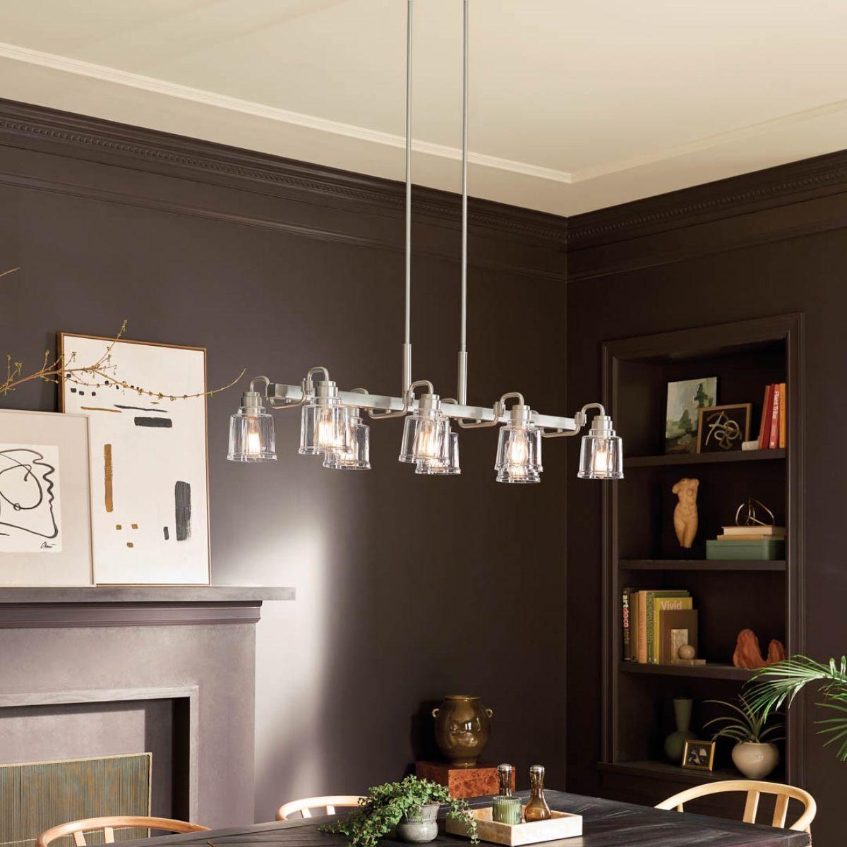 Aivian 42 in. 8 Lights Chandelier Nickel finish - Bees Lighting