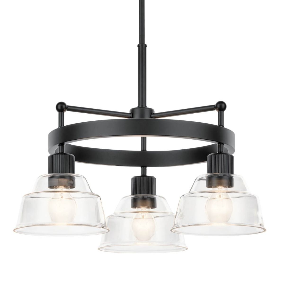 Eastmont 23 in. 3 Lights Chandelier Black finish - Bees Lighting