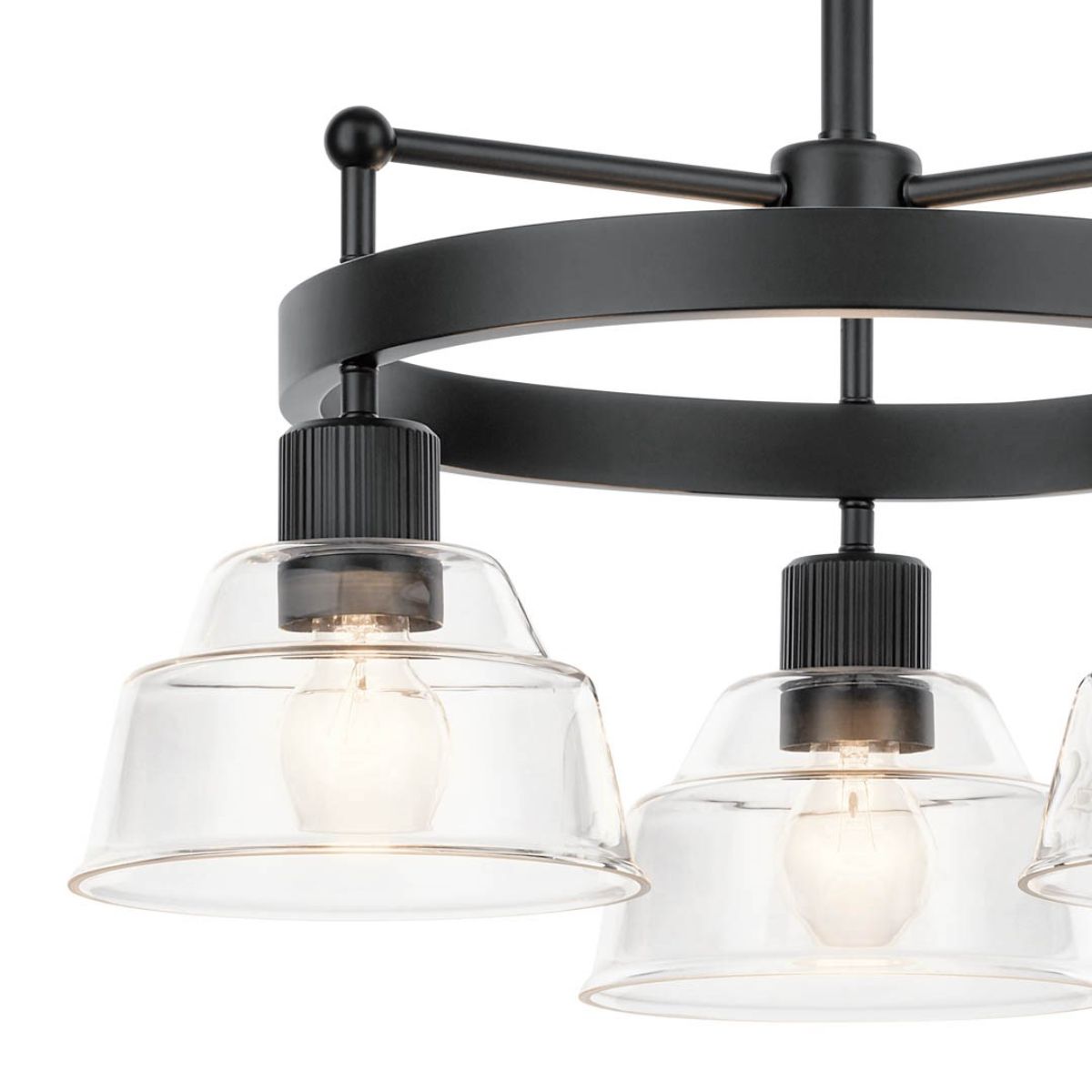 Eastmont 23 in. 3 Lights Chandelier Black finish - Bees Lighting
