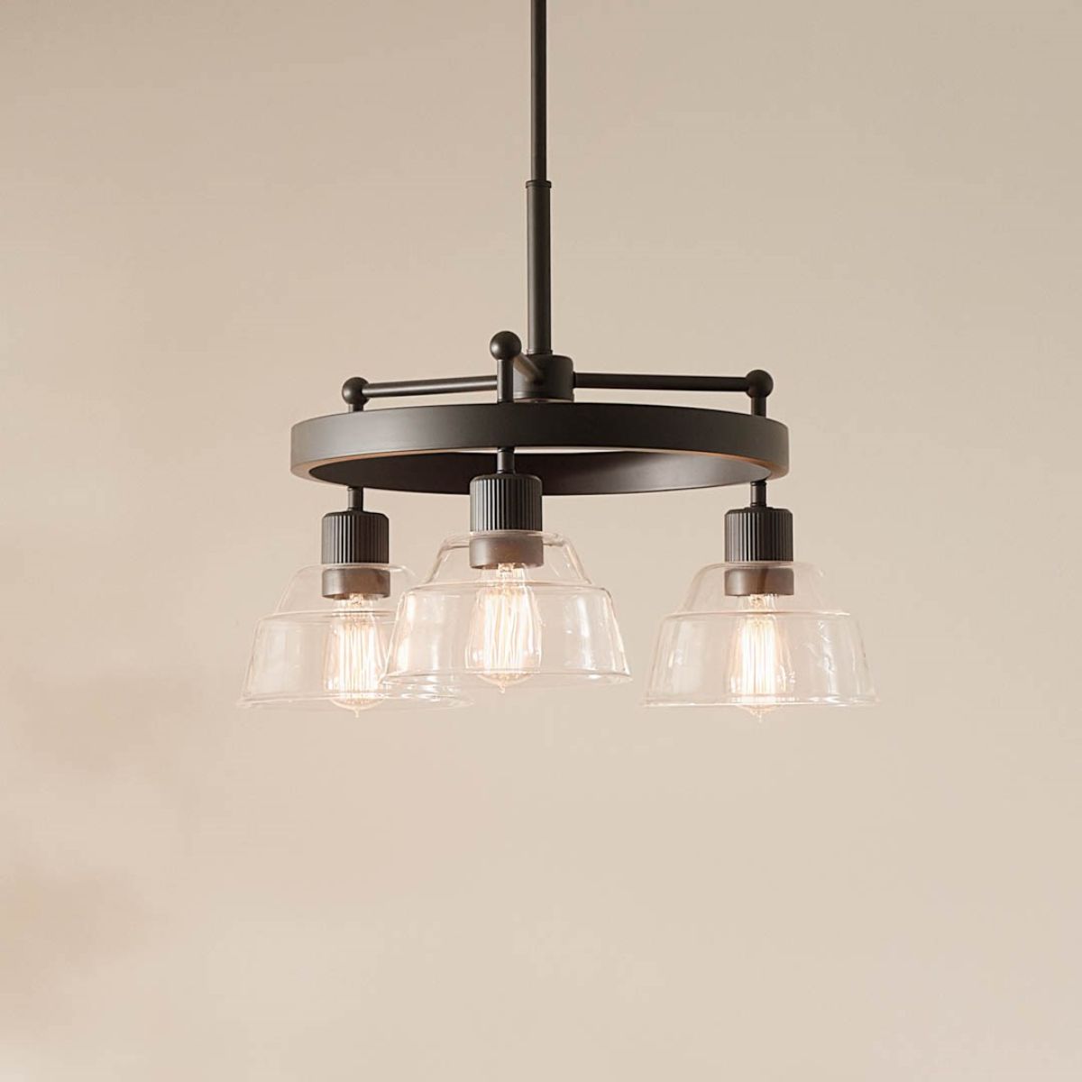 Eastmont 23 in. 3 Lights Chandelier Black finish - Bees Lighting