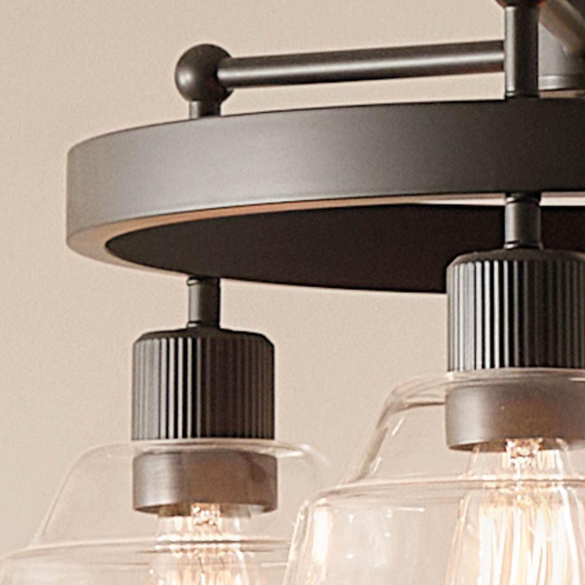 Eastmont 23 in. 3 Lights Chandelier Black finish - Bees Lighting