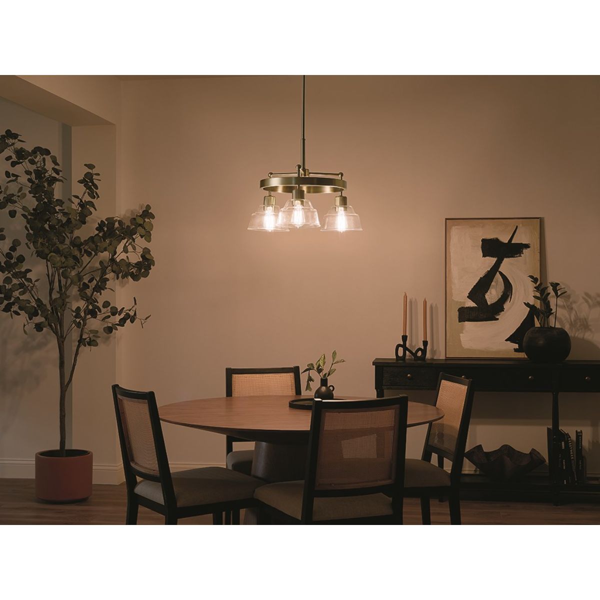 Eastmont 23 in. 3 Lights Chandelier Brushed Brass finish - Bees Lighting