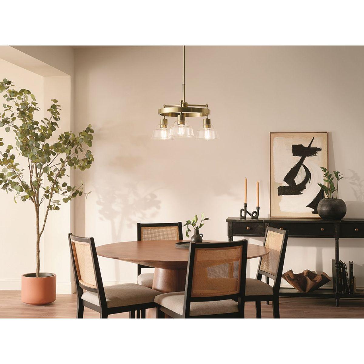 Eastmont 23 in. 3 Lights Chandelier Brushed Brass finish - Bees Lighting