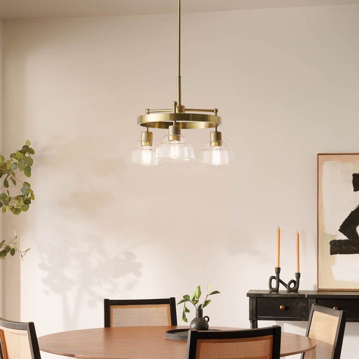 Eastmont 23 in. 3 Lights Chandelier Brushed Brass finish - Bees Lighting