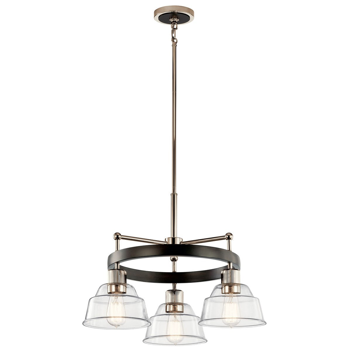 Eastmont 23 in. 3 Lights Chandelier Nickel Finish - Bees Lighting