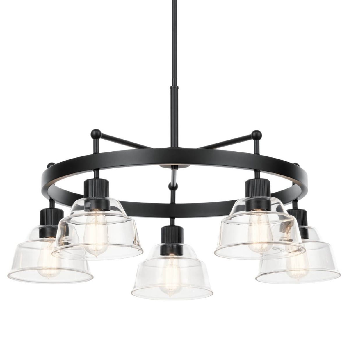 Eastmont 32 in. 5 Lights Chandelier Black finish - Bees Lighting