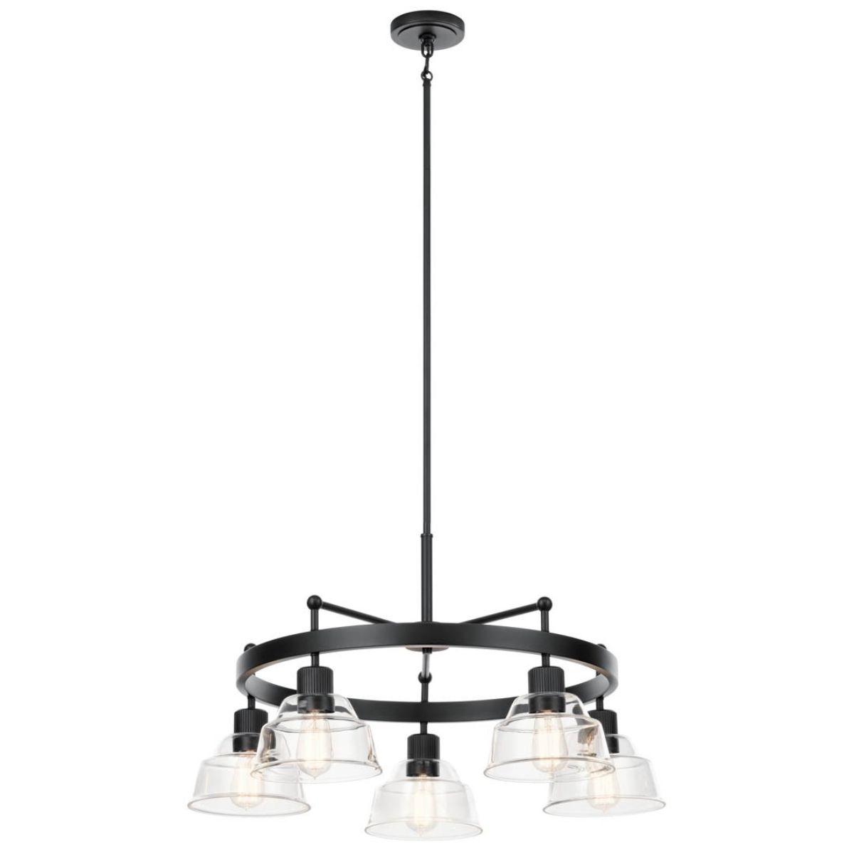 Eastmont 32 in. 5 Lights Chandelier Black finish - Bees Lighting