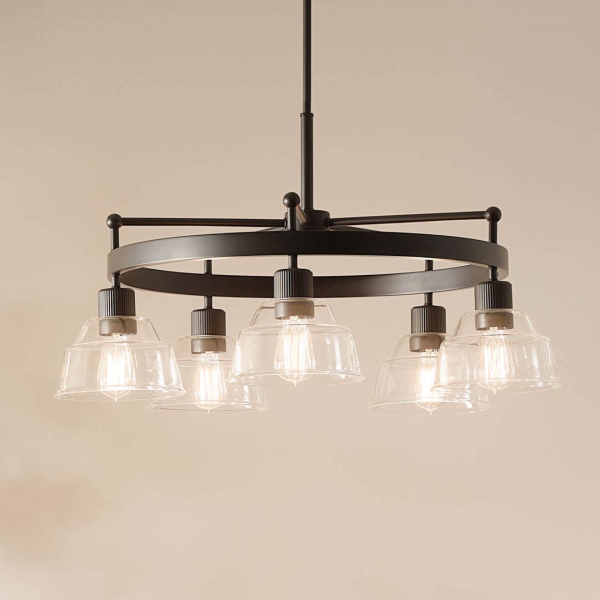 Eastmont 32 in. 5 Lights Chandelier Black finish - Bees Lighting