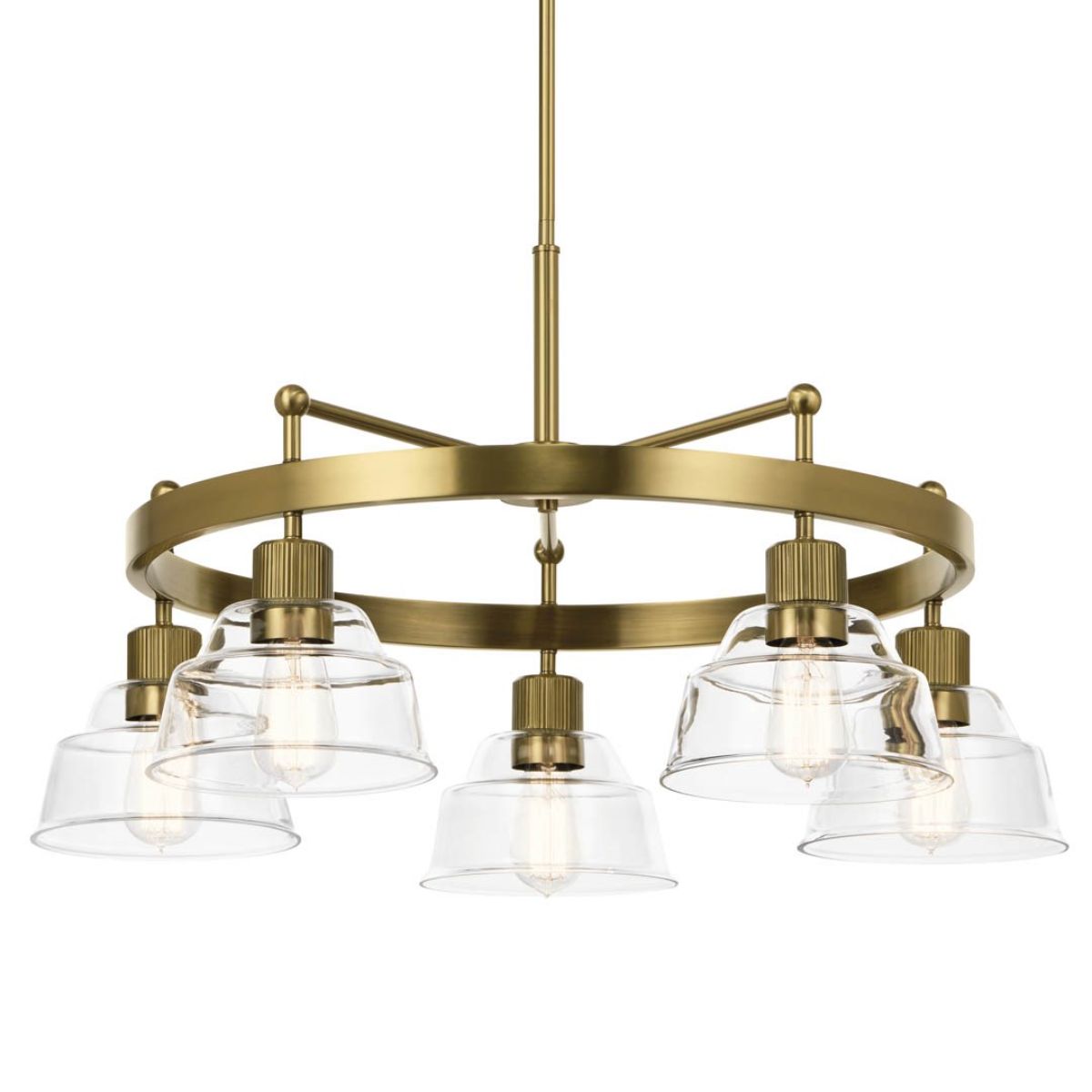 Eastmont 32 in. Lights Chandelier Brushed Brass finish - Bees Lighting