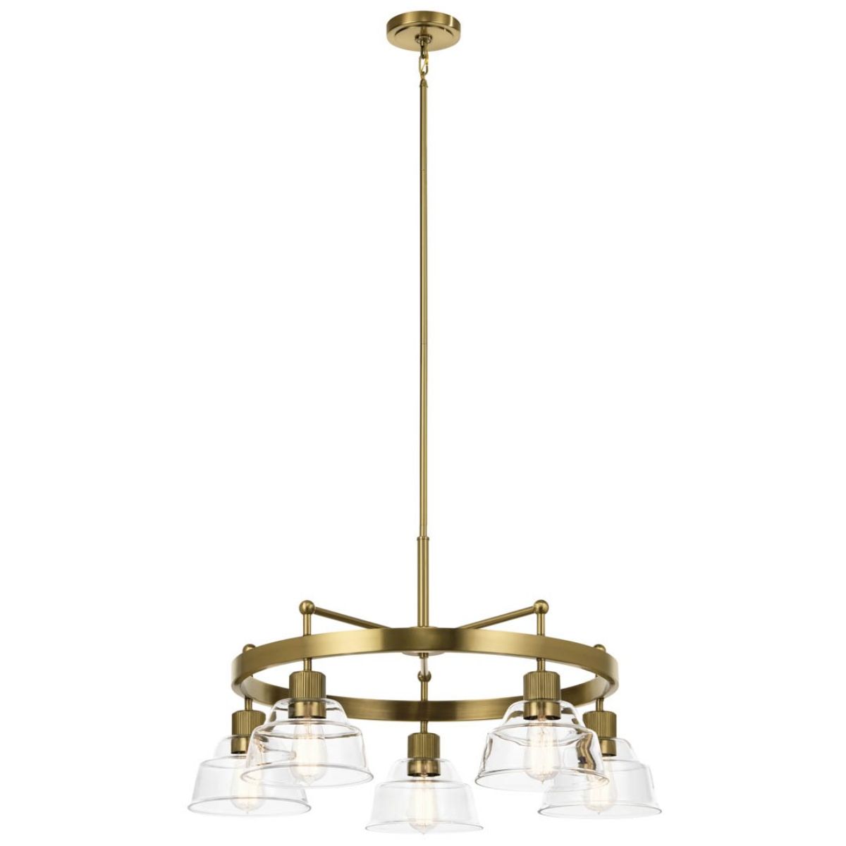 Eastmont 32 in. Lights Chandelier Brushed Brass finish - Bees Lighting