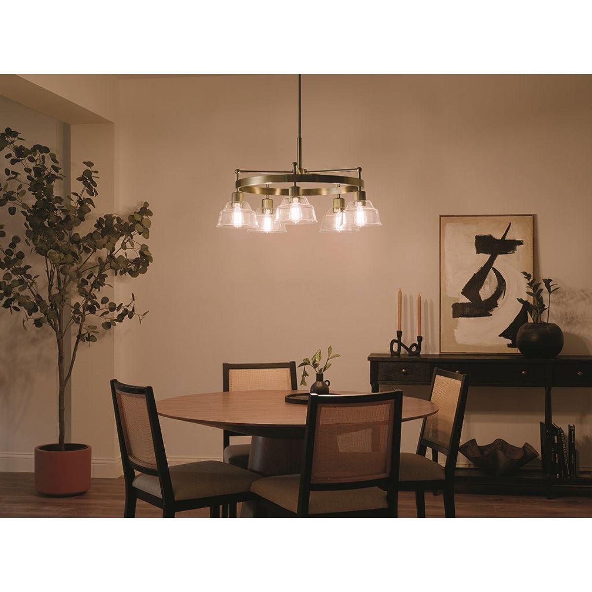 Eastmont 32 in. Lights Chandelier Brushed Brass finish - Bees Lighting