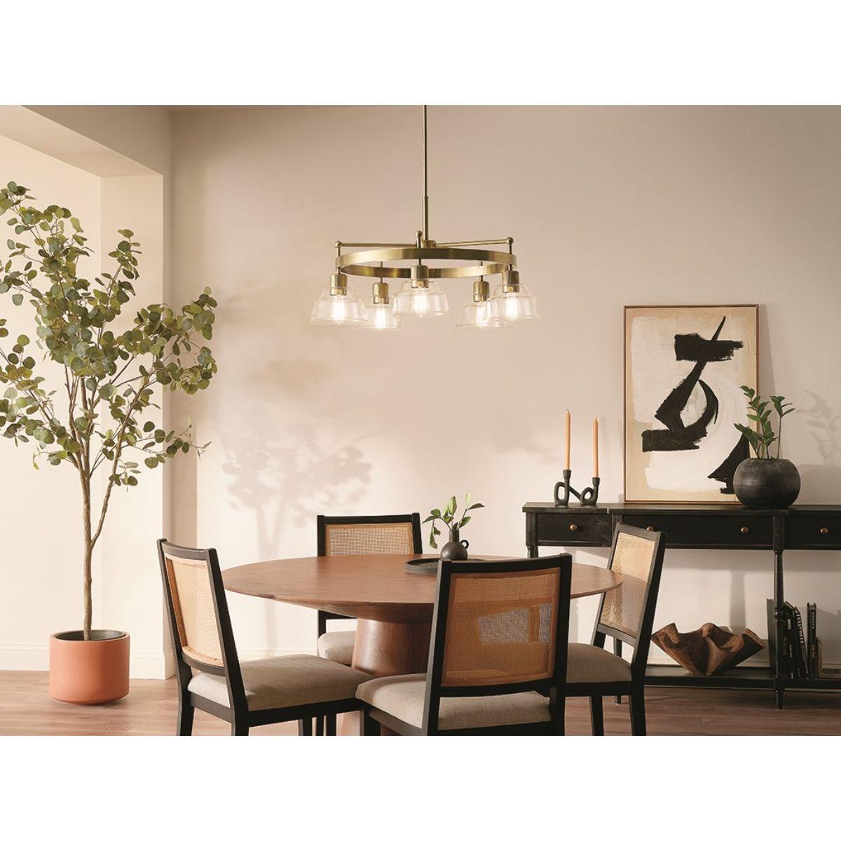 Eastmont 32 in. Lights Chandelier Brushed Brass finish - Bees Lighting