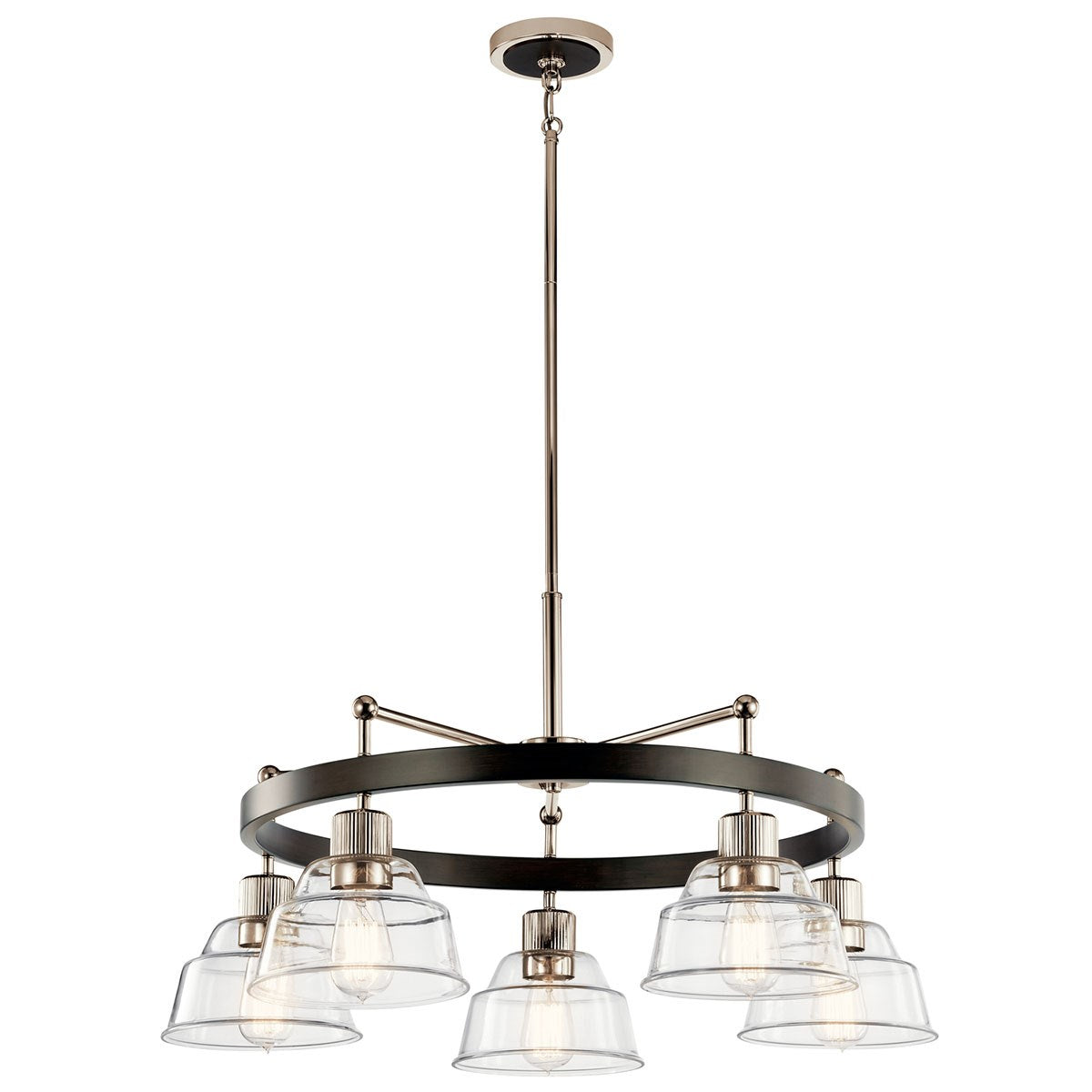 Eastmont 32 in. 5 Lights Chandelier Nickel Finish - Bees Lighting