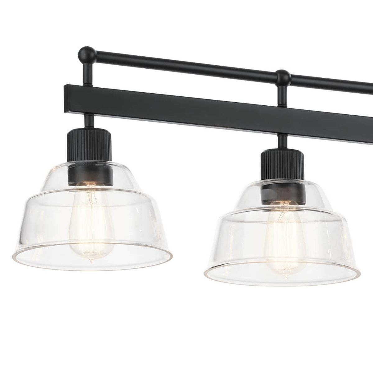 Eastmont 50 in. 5 Lights Linear Chandelier Black finish - Bees Lighting