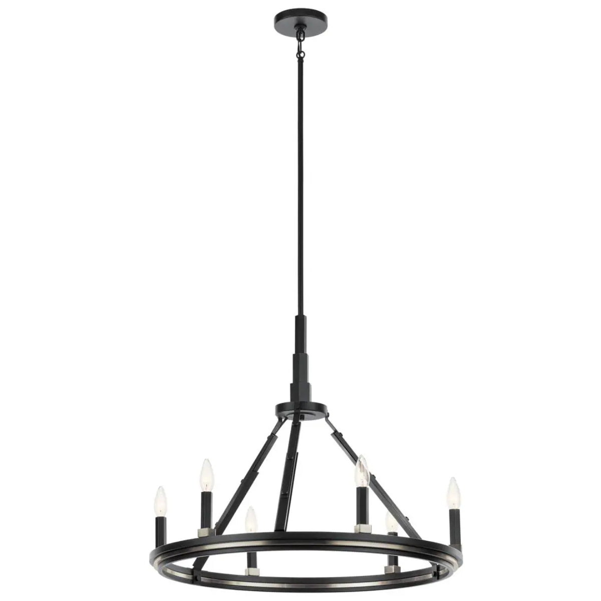 Emmala 27 in. 6 Lights Chandelier Black finish - Bees Lighting