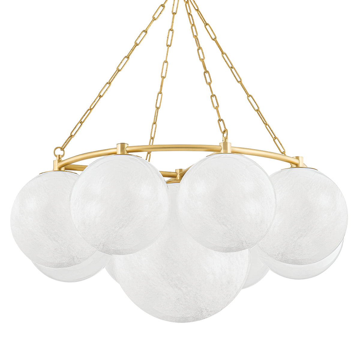 Thornwood 43" 9 Lights Chandelier Aged Brass Finish
