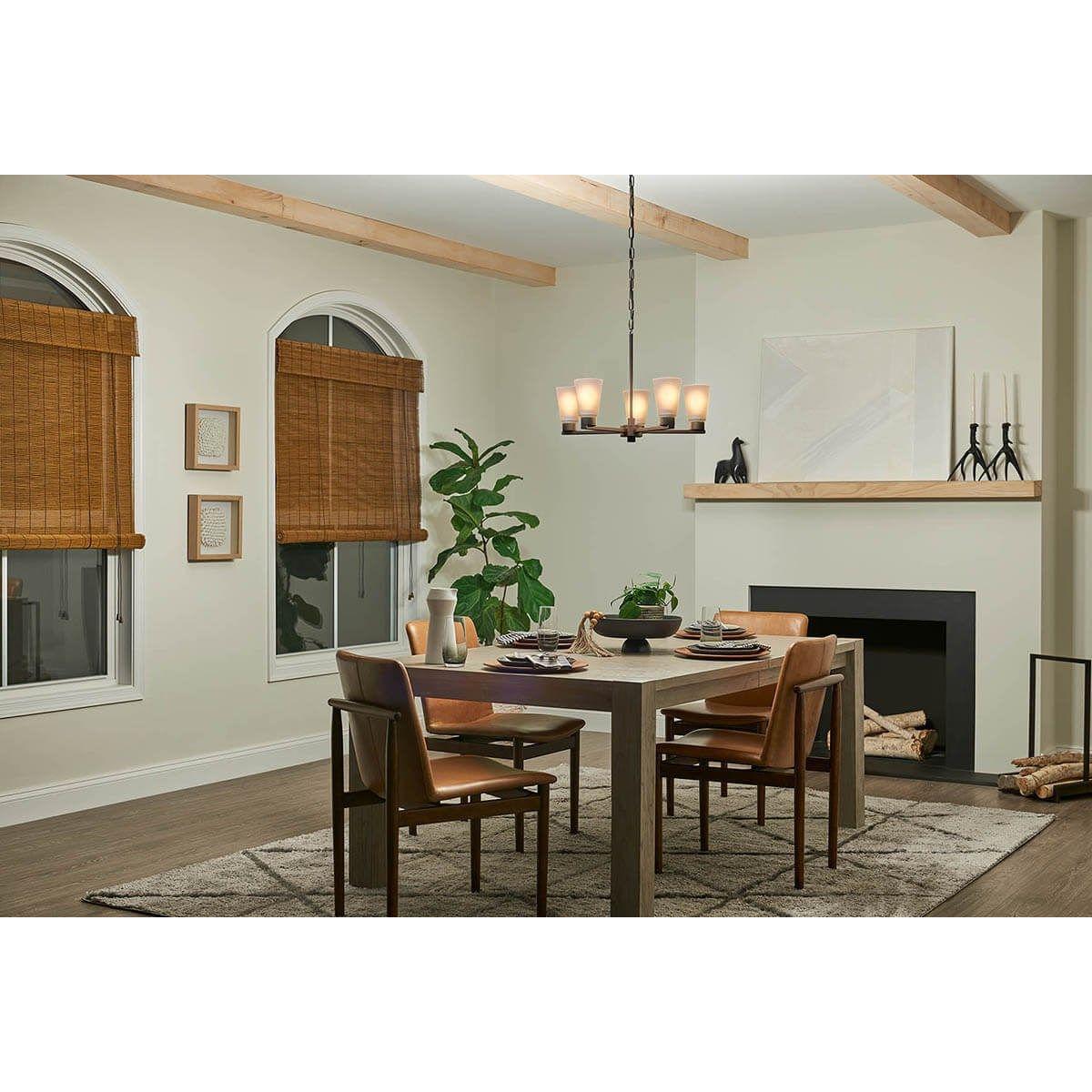 Stamos 24 in. 5 Lights Chandelier Old Bronze finish - Bees Lighting